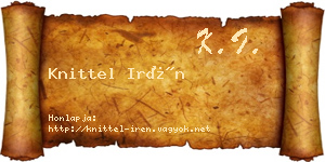 Knittel Irén névjegykártya